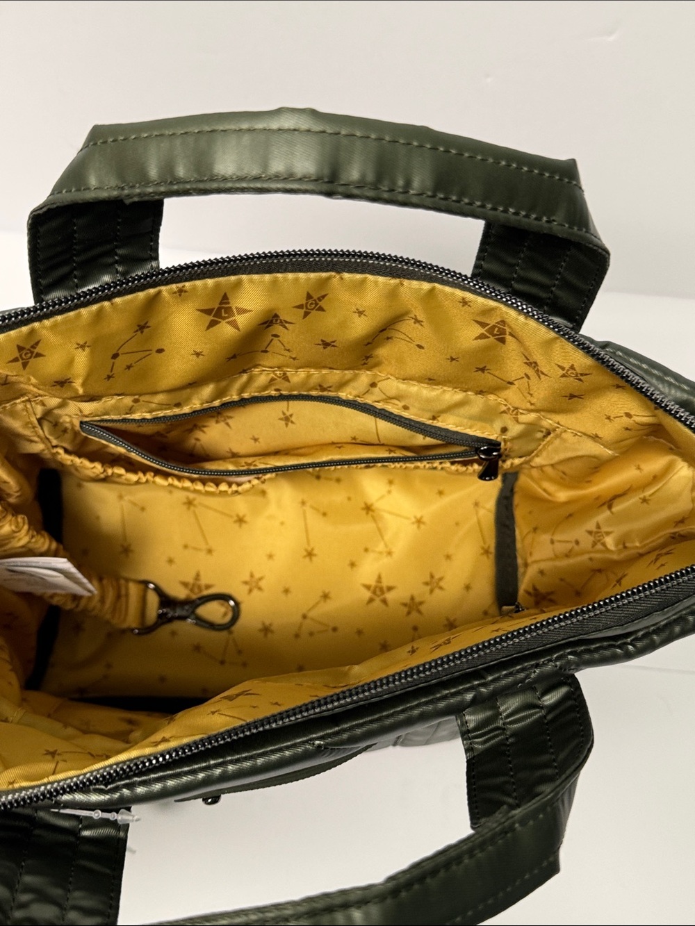 Lug Dory Mini Metallic Olive Crossbody Bag - Picture 7 of 13